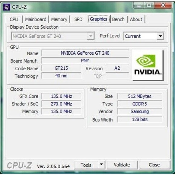 PNY Verto GeForce GT 240 GDDR5 512MB PCIe 2.0 Video Graphics Card TESTED WORKING - Picture 10 of 11